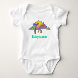 Body Bébé saurus Stégosaure arc-en-ciel coloré Dinosaur