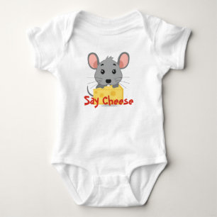 Body bébé 'Souris mignonne, dis fromage'