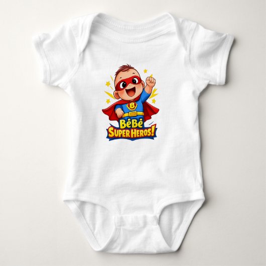 Body Bébé Super Héros Cute Baby Superhero Illustration (Devant)