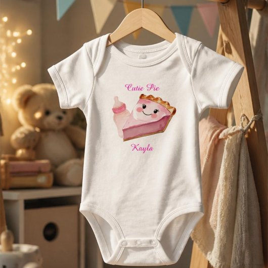 Body bébé Tarte Rose & Biberon