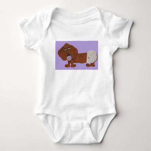 Body Bébé teckel (Devant)