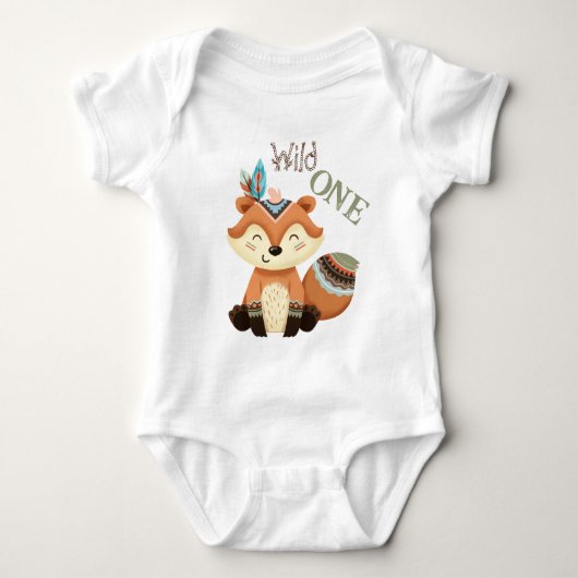 Body Bébé Tribal mignon Fox Wild One (Devant)