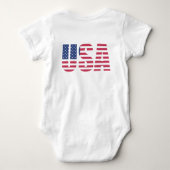 Body bébé typographique avec drapeau américain - P (Dos)