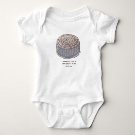 Body bébé une pièce Sardines Mignonnes (Devant)