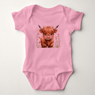 Body bébé vache des Highlands mignon
