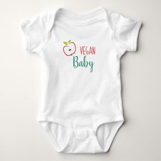 Body Bébé Végan Mignon Pomme (Devant)