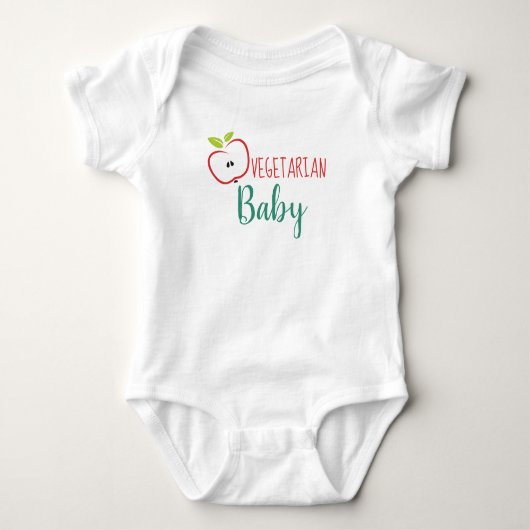 Body Bébé végétarien design moderne (Devant)