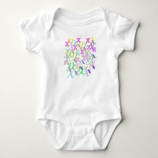 Body bébé "X" Confettis Lettre (Devant)