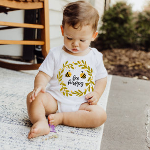 Body Bee Happy Honey Bee Yellow Stars Bodysuit bébé