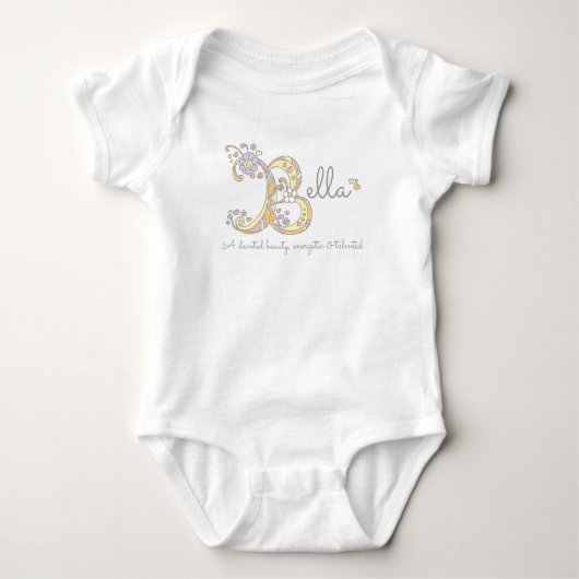Body Bella Girls B nom signifiant monogramme (Devant)