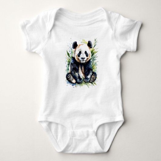 Body Belle aquarelle mignonne Ours Panda Croustillant (Devant)
