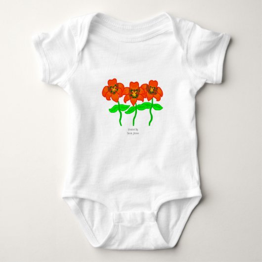 Body Belle Lys Tiger Baby Jersey Bodysuit (Devant)