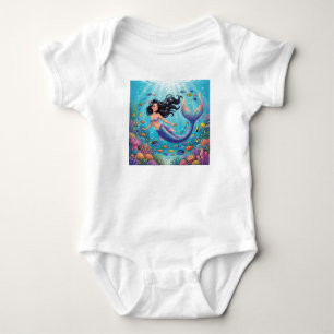 Body Belle sirène de dessin animé sous la mer