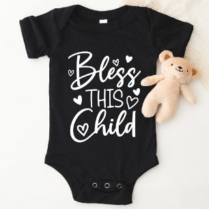 Body Bénissez Cet Enfant Baptême Religieux Baby Kid Che