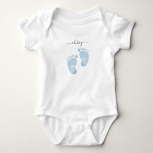 Body Bienvenue pour les pieds de bébé bleus Baby Shower