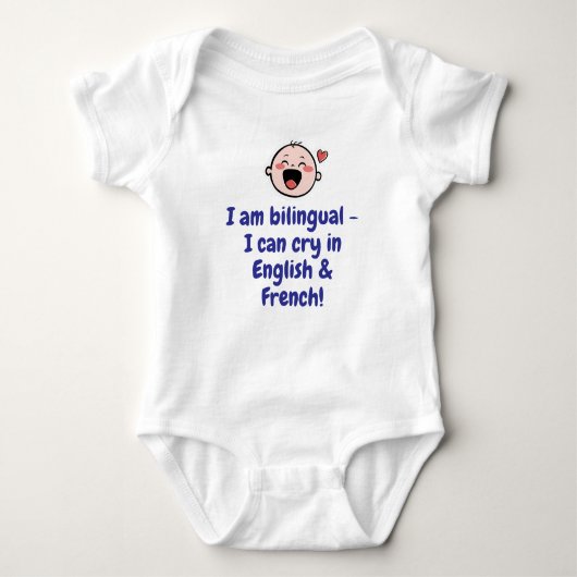 Body Bilingual Baby, Funny Gift Baby (Devant)