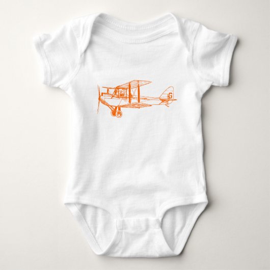 Body Biplane vintage - Orange (Devant)