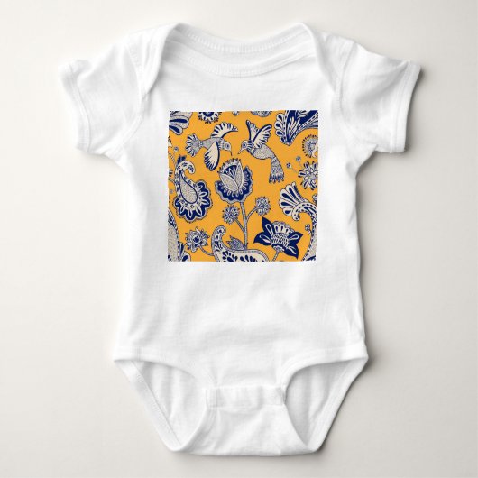 Body Birds Paisley Flowers Motif Vintage (Devant)