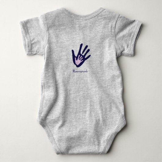 Body Biscotto / Petit Biscuit Bodysuit Gris pour bébé (Dos)