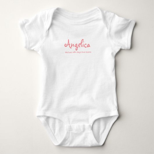 Body blanc une pièce pour bébé fille t-shirt  (Devant)