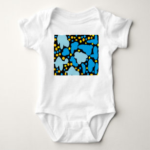 Body Bleu avec points jaunes