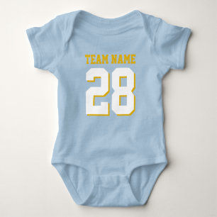 Body Bleu Blanc Bébé Football Jersey Sports Romper
