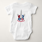 Body Bleu blanc bleu mignon Parties scintillant Unicorn (Dos)