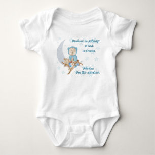 Body Bleu Boho Ours Lune Vêtements bébé
