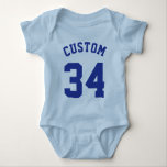Body Bleu clair et Bébé royal | Sports Jersey Design<br><div class="desc">Bleu clair et Bébé bleu royal | Sports Jersey Design ・ Baby Sports Bodysuit</div>