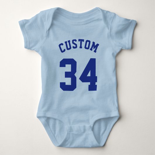 Body Bleu clair et Bébé royal | Sports Jersey Design (Devant)