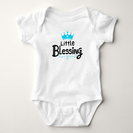 Body Bleu doux "Petite Bénédiction" (Devant)