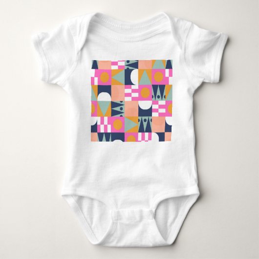 Body Bloc de couleur africain, motif géométrique. (Devant)