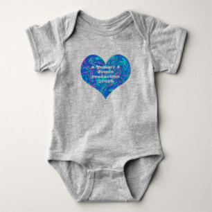Body Blue bubblegum abstrait design forme cardiaque