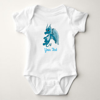 Body Blue Dragon Cartoon Baby Bodysuit