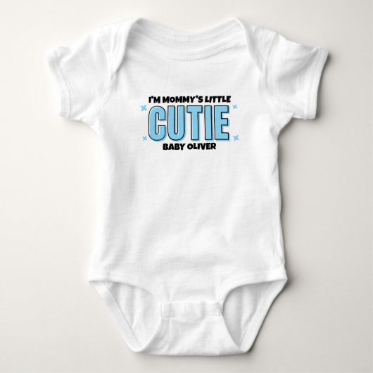 Body Blue Mommy Little Cutie Personnalisé (Devant)