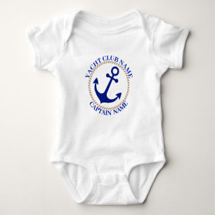 Body Blue Nautical Ancre yacht club bateau marina Nom