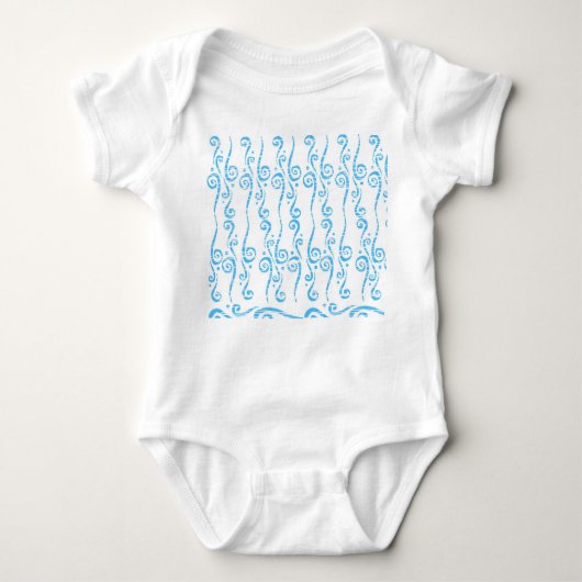 Body Blue Swirls Baby Jersey Bodysuit (Devant)