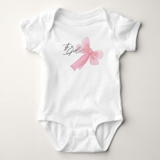 Body Blush Rose Aquarelle Moderne C'est Une Fille (Devant)