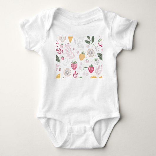 Body “Body bébé fleuri mignon” (Devant)