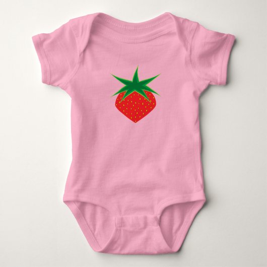 Body Bodysuit à une pièce pour bébé fraise (Devant)