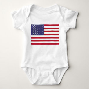 Body Bodysuit American Flag Patriotic Baby Jersey