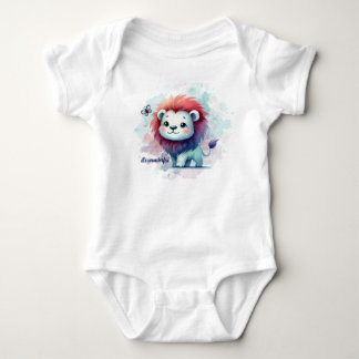 Body Bodysuit avec Petit Lion en bleu