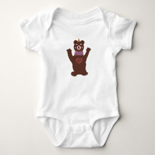 Body Bodysuit Bear Baby Jersey, Blanc