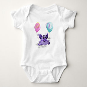 Body Bodysuit bébé amusant avec un éléphant heureux