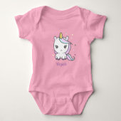 Body Bodysuit bébé avec une jolie licorne (Devant)