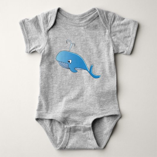 Body Bodysuit bébé baleine en jersey (Devant)