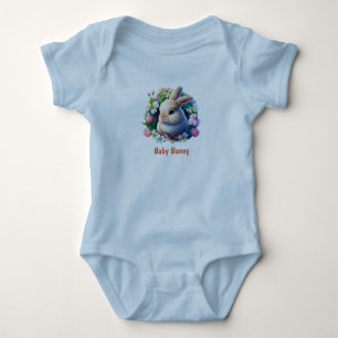 Body Bodysuit Bébé Bleu Pâques pour garçons