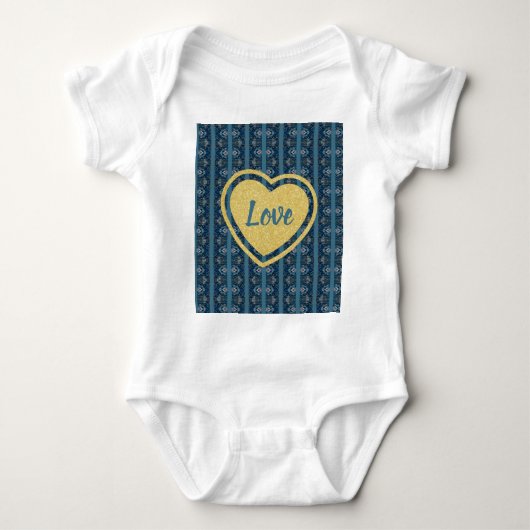 Body Bodysuit Bébé Bleu rayé par la poète Adiela Akoo (Devant)