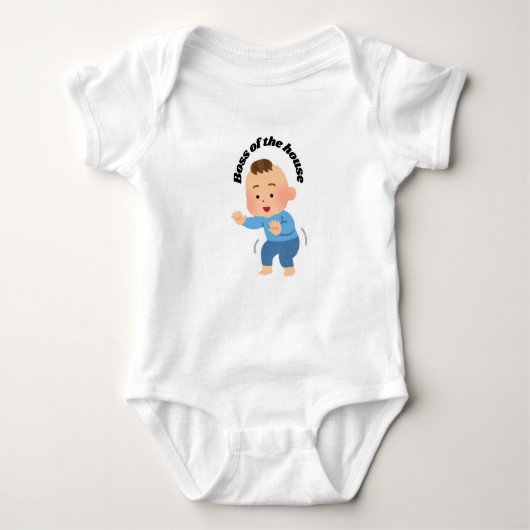 Body Bodysuit bébé - Boss of the House Cute Baby Outfit (Devant)