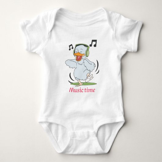 Body Bodysuit bébé canard à danse mignonne - Conception (Devant)